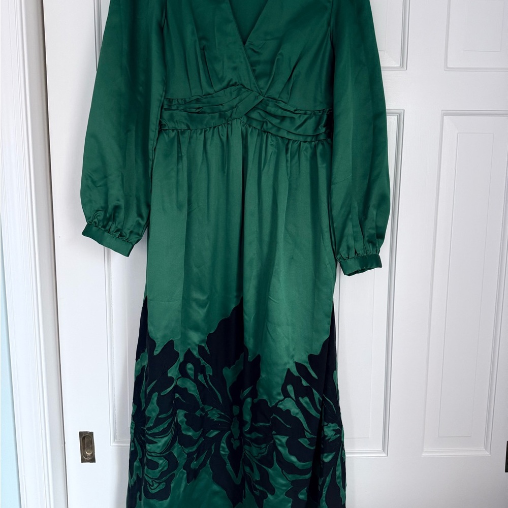 Nikasha from Anthropologie Green Long Sleeve Maxi Dress